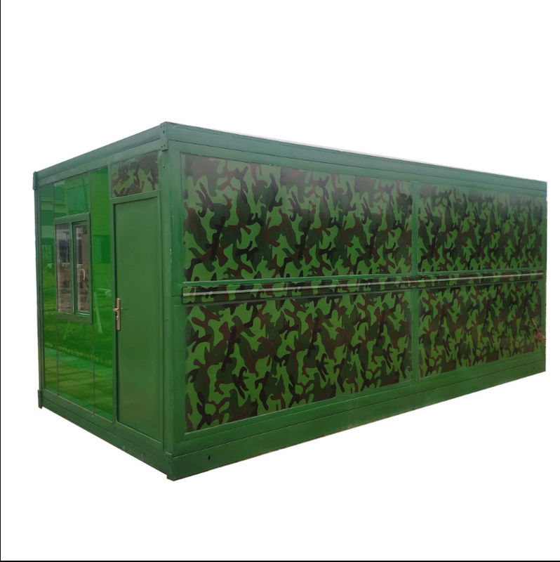 Conteneur en acier de bureau de site de conteneur modulaire portatif préfabriqué de Chambre pour le camping d'armée