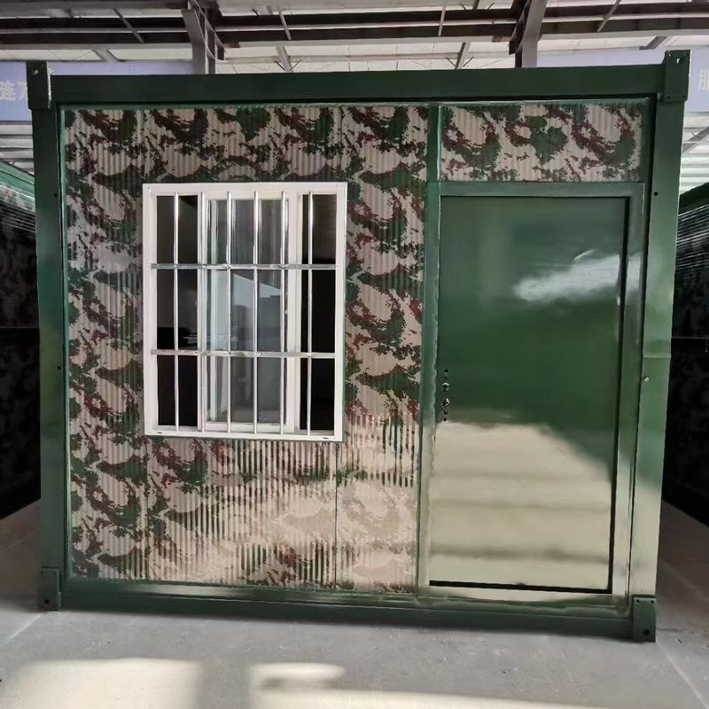 Conteneur en acier de bureau de site de conteneur modulaire portatif préfabriqué de Chambre pour le camping d'armée
