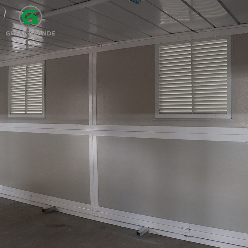 Porte à deux battants simple de mur latéral de Chambre de conteneur de pliage de construction préfabriquée de camping de logement temporaire