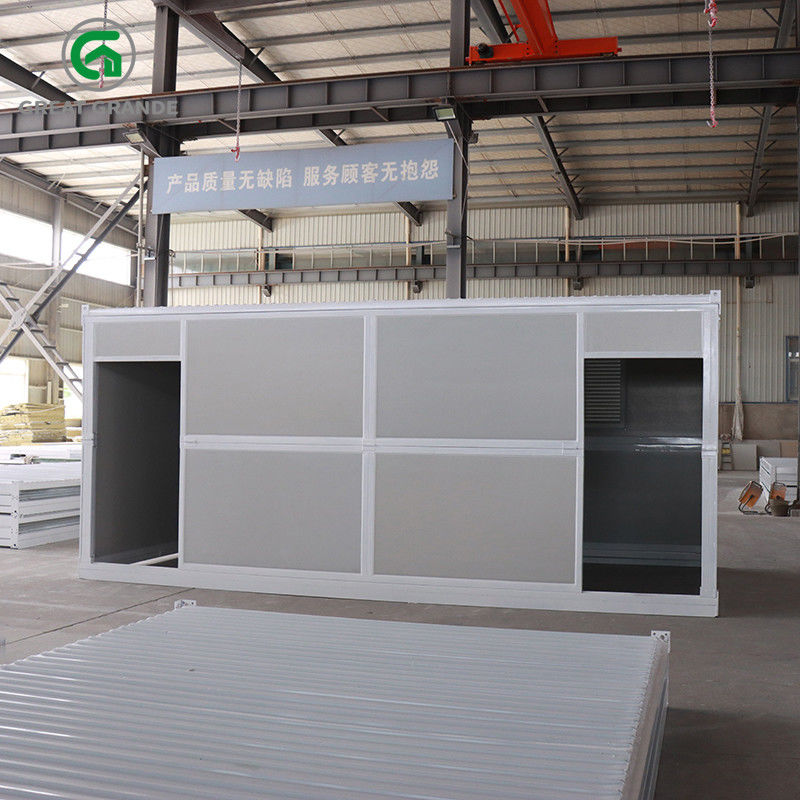 Porte à deux battants simple de mur latéral de Chambre de conteneur de pliage de construction préfabriquée de camping de logement temporaire