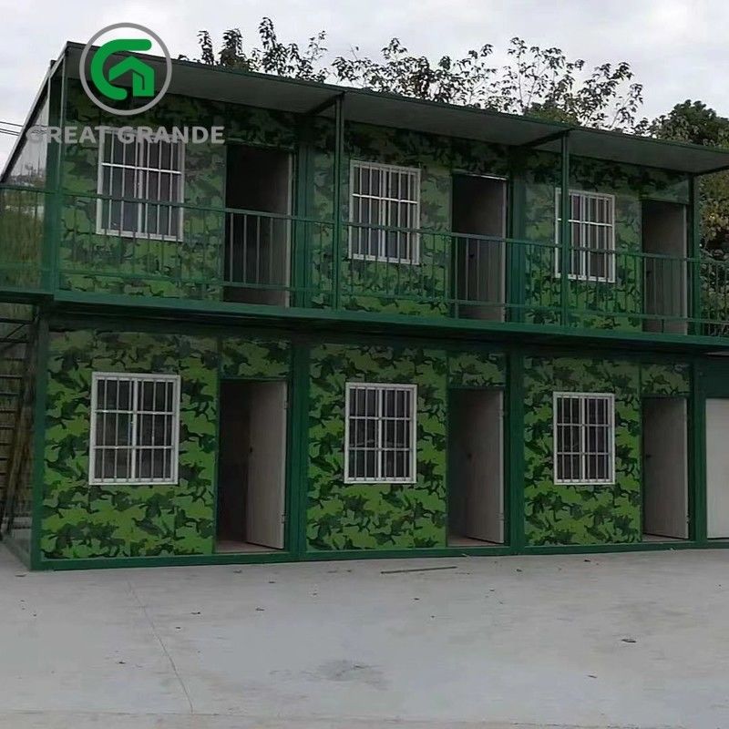 Conteneur en acier de bureau de site de conteneur modulaire portatif préfabriqué de Chambre pour le camping d'armée