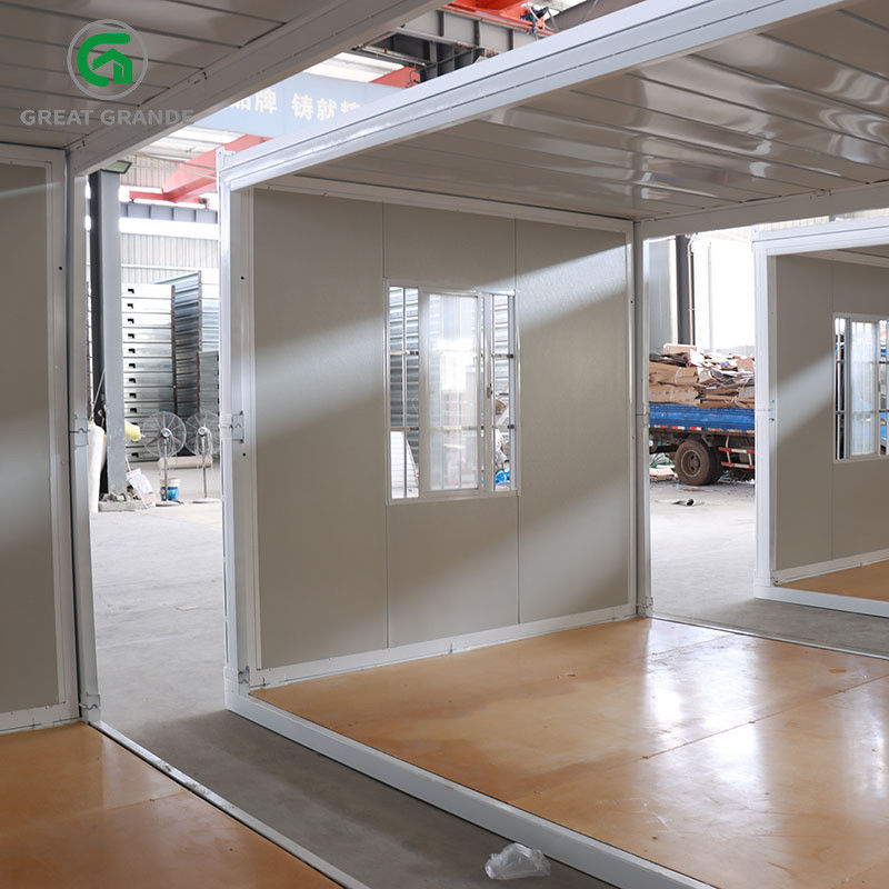 Porte en acier se pliante préfabriquée de vol de Front Wall Double Door Anti de Chambre de conteneur