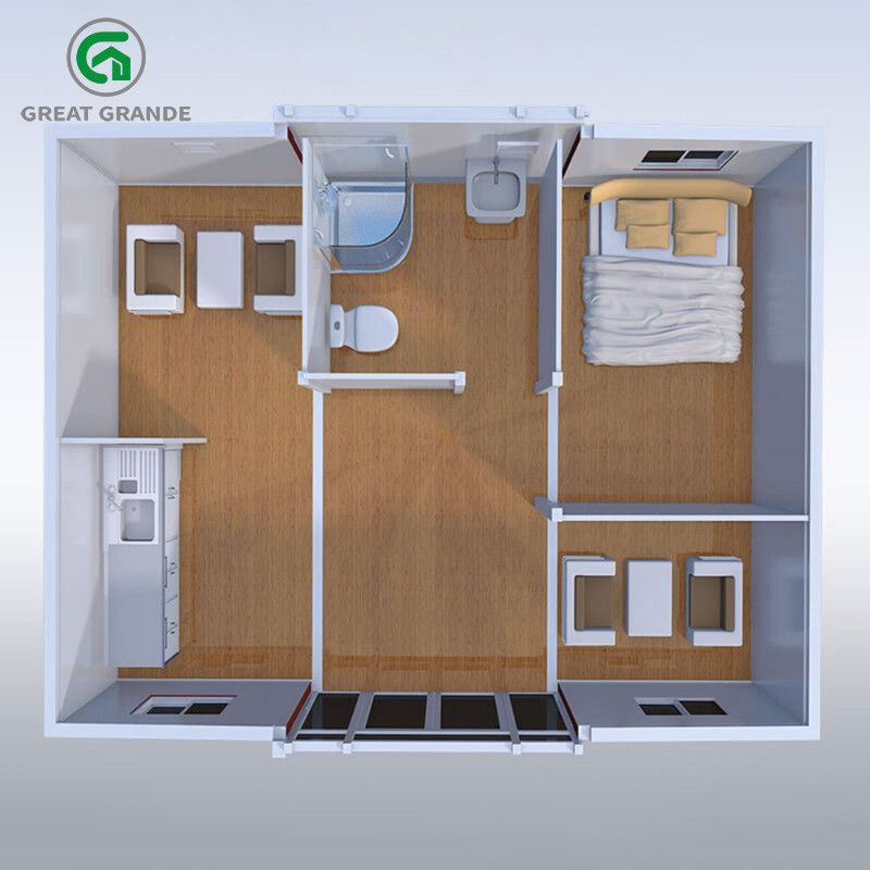 Chambre expansible vide 3 de conteneur de 20ft dans un Townho modulaire à vendre vers Dakar