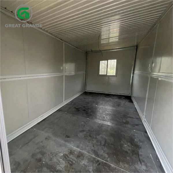 Mur en verre en acier se pliant préfabriqué adapté aux besoins du client de Brown de porte de Chambre de conteneur disponible pour la location