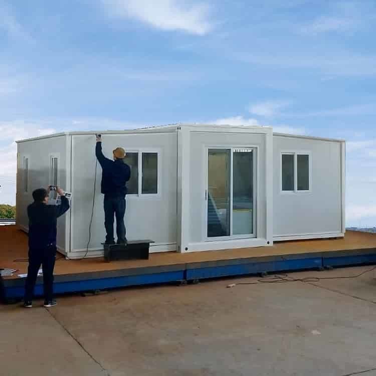 Maison préfabriquée innovante et évolutive, hauteur de 2,46 ~ 2,59 m