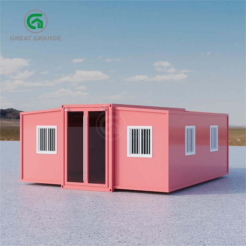 5600 mm * 6300 mm * 2250 mm Espace intérieur 2 chambres Container préfabriqué maisons avec toilette