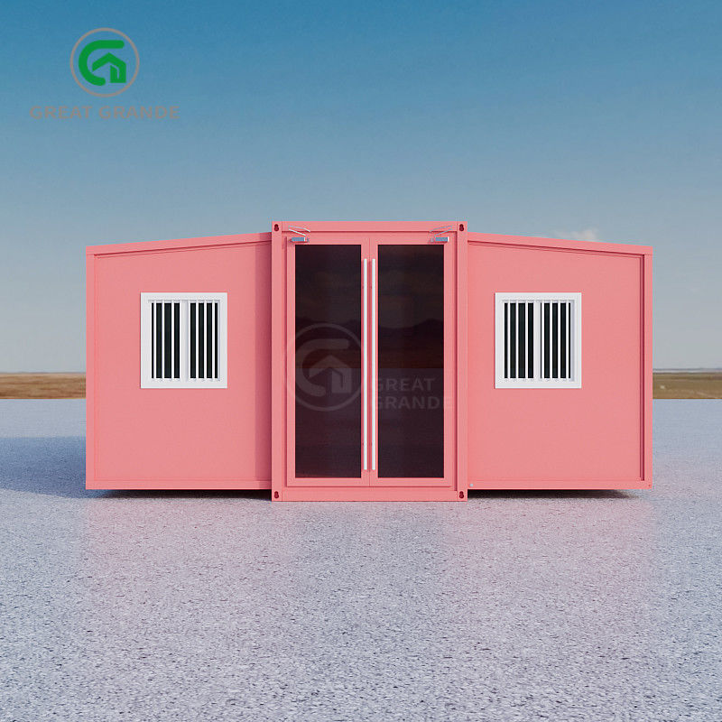 5600 mm * 6300 mm * 2250 mm Espace intérieur 2 chambres Container préfabriqué maisons avec toilette