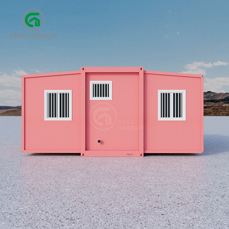 5600 mm * 6300 mm * 2250 mm Espace intérieur 2 chambres Container préfabriqué maisons avec toilette