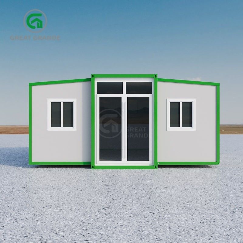 Maison préfabriquée expandable flexible avec cadre de structure en acier et panneau sandwich composite Mur extérieur