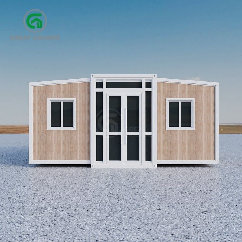 Maison préfabriquée pliable en acier galvanisé avec couleur extérieure personnalisable