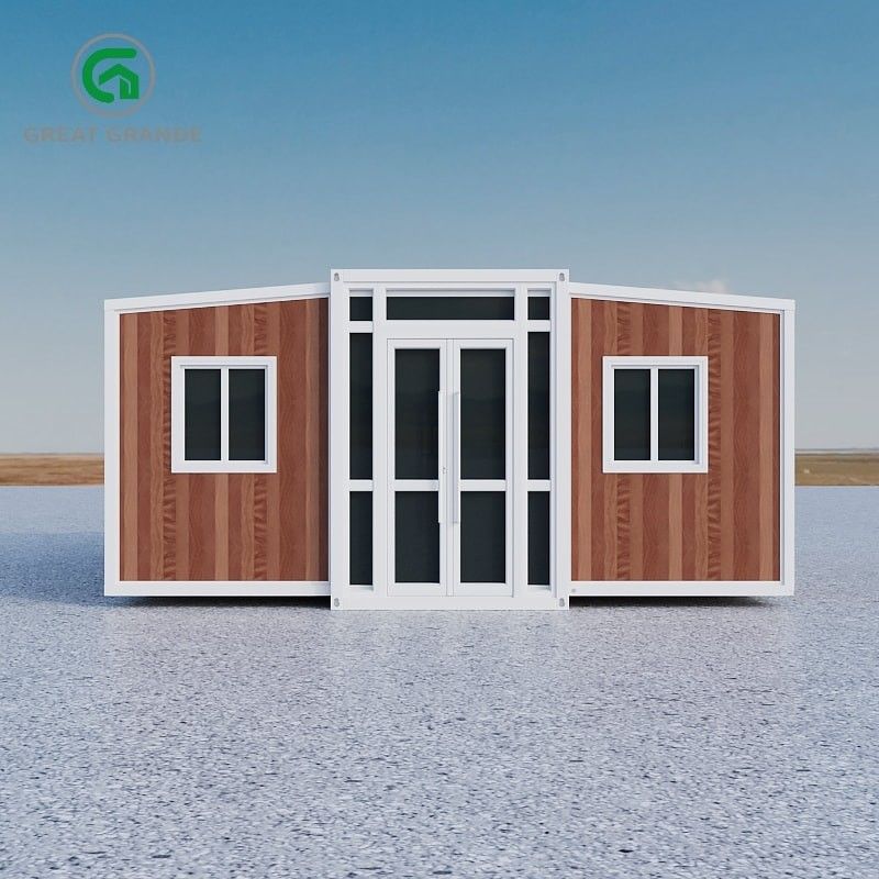 Maison préfabriquée évolutive contemporaine 2.0kN/m2 Terre en charge réelle fenêtre coulissante en alliage d'aluminium