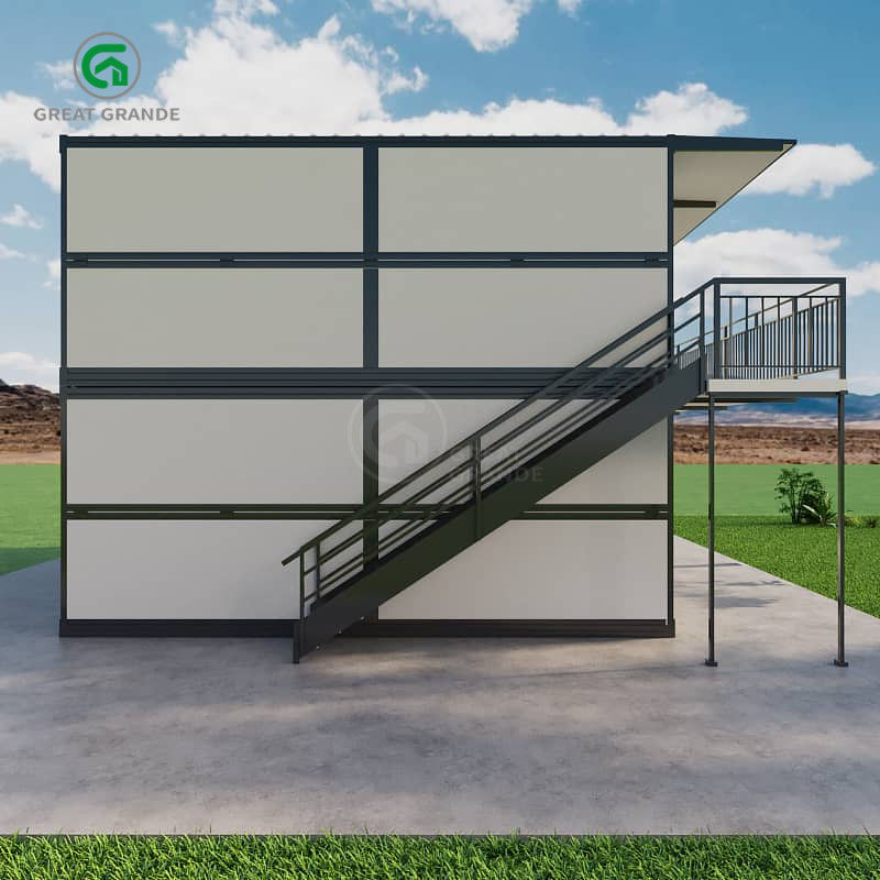 Maison préfabriquée pliable de 20 pieds à deux étages, chambres d'ouvriers de chantier.