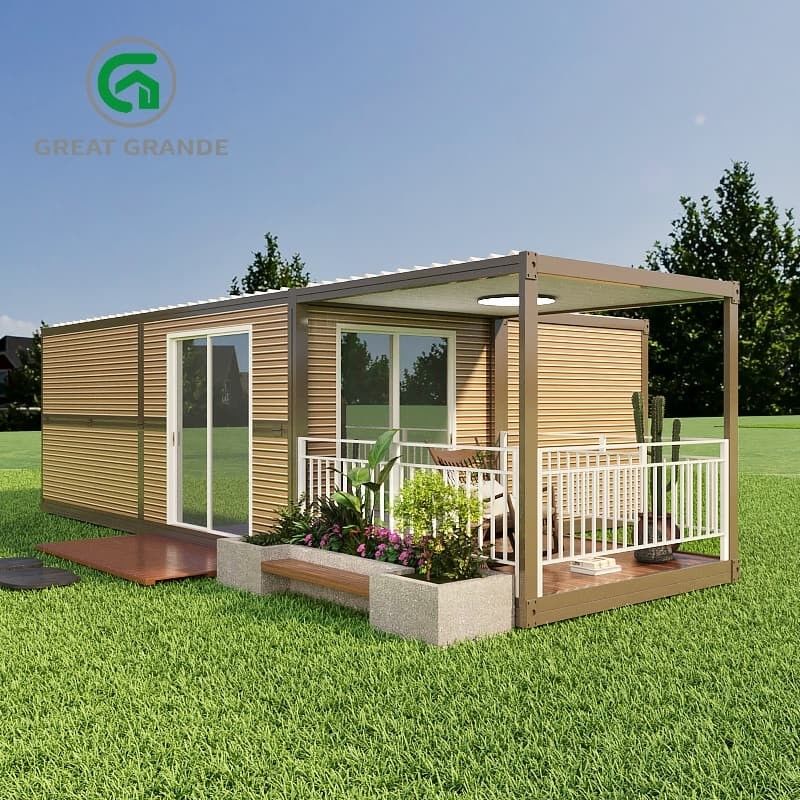 Énergie- Caractéristiques pour le conteneur pliable La maison répond à des normes internationales rigoureuses Portes préinstallées