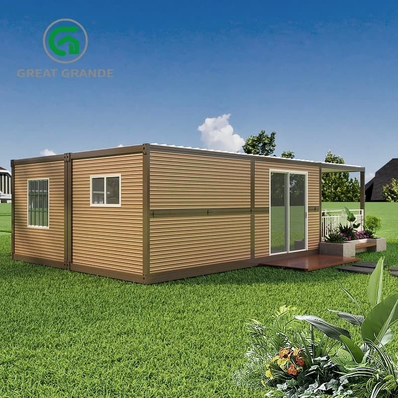Énergie- Caractéristiques pour le conteneur pliable La maison répond à des normes internationales rigoureuses Portes préinstallées