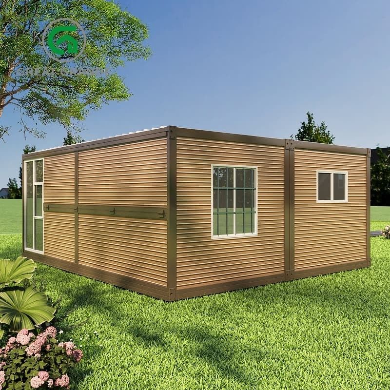 Énergie- Caractéristiques pour le conteneur pliable La maison répond à des normes internationales rigoureuses Portes préinstallées