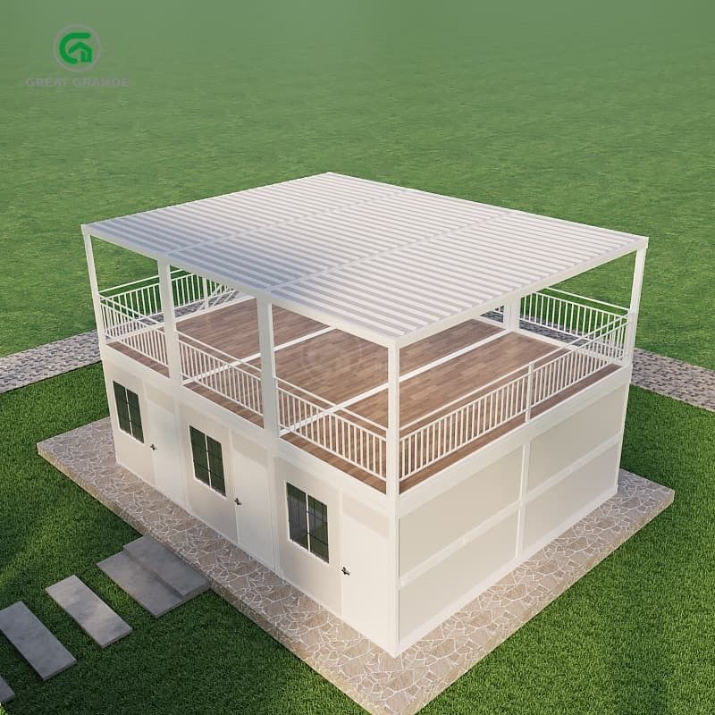 Container pliable à cadre en acier durable pour la maison Solution polyvalente pour les abris de secours en cas de catastrophe 2.0 KN/m2 Pression au sol