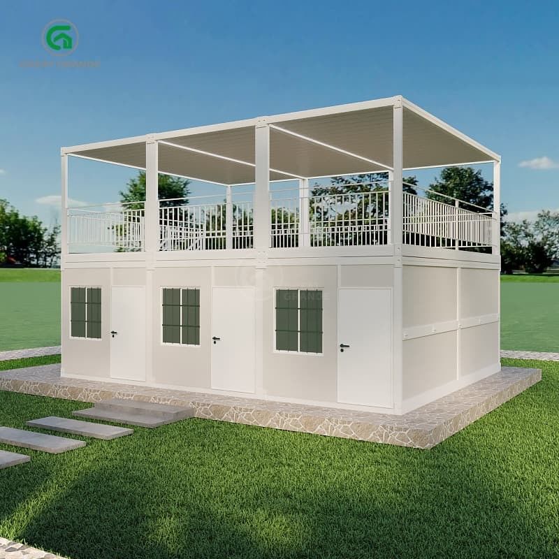 Container pliable à cadre en acier durable pour la maison Solution polyvalente pour les abris de secours en cas de catastrophe 2.0 KN/m2 Pression au sol