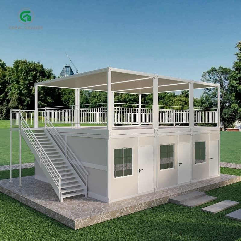 Container pliable à cadre en acier durable pour la maison Solution polyvalente pour les abris de secours en cas de catastrophe 2.0 KN/m2 Pression au sol