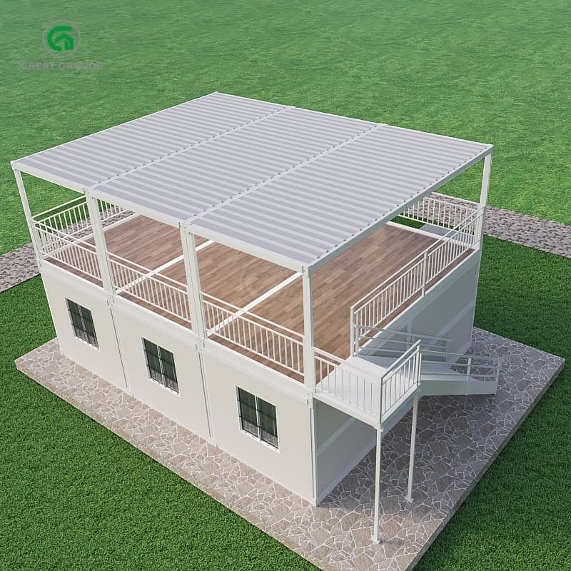 Container pliable à cadre en acier durable pour la maison Solution polyvalente pour les abris de secours en cas de catastrophe 2.0 KN/m2 Pression au sol