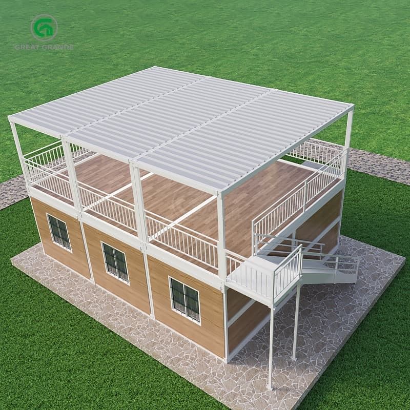 Pression au sol 2.0 KN/m2 Maison de conteneurs portable avec extérieur personnalisable et liberté de conception