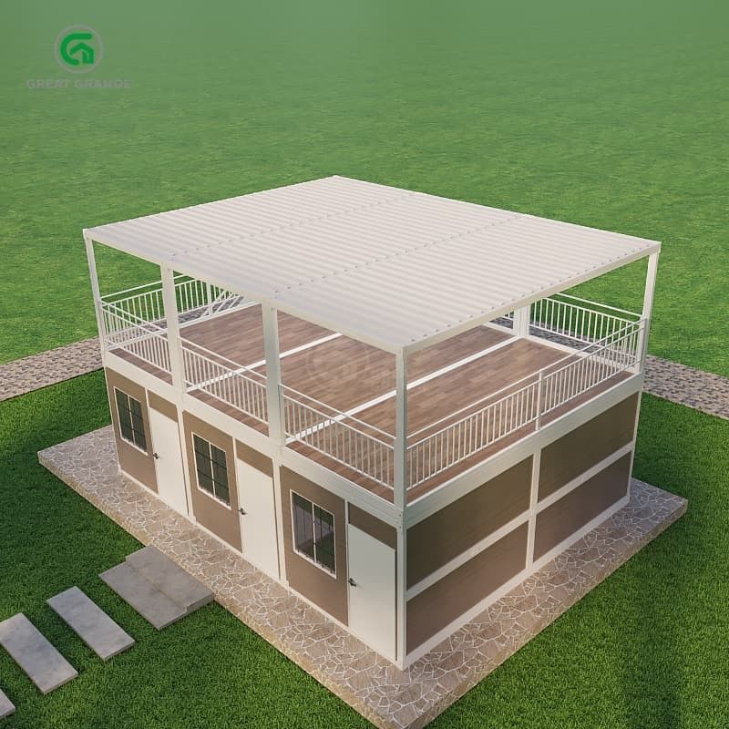 Pression au sol 2.0 KN/m2 Maison de conteneurs portable avec liberté de conception extérieure personnalisable