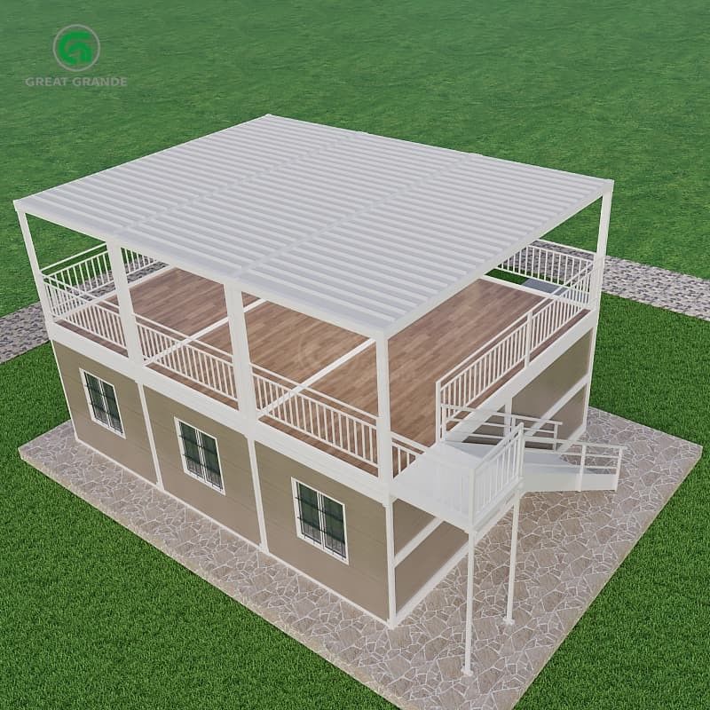 Pression au sol 2.0 KN/m2 Maison de conteneurs portable avec liberté de conception extérieure personnalisable